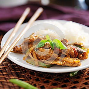 Thai panang beef curry