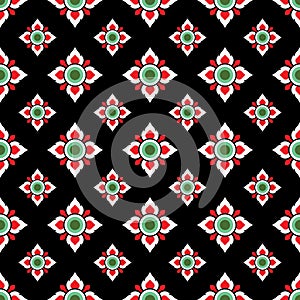 Thai pattern in wall painting,