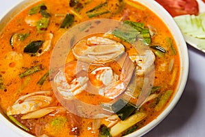 Thai popular food menu