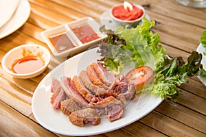 Thai recipe roast duck is a Food with vegetable, low calorie