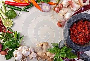 Thai Red curry paste with ingredient