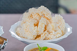 Thai Rice Cracker in dish