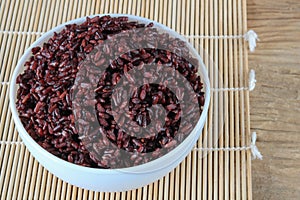 Thai riceberry organic food