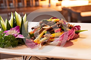 Thai roast beef salad