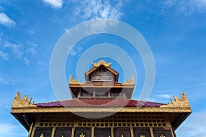 Thai roof with sky background