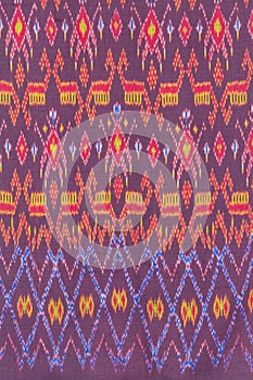 Thai silk fabric pattern background