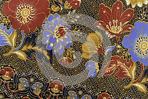 Thai silk traditional motif textile and texture background