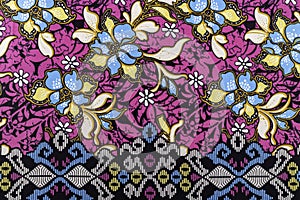 Thai silk traditional motif textile and texture background