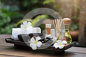 Thai spa massage compress balls and salt spa objects