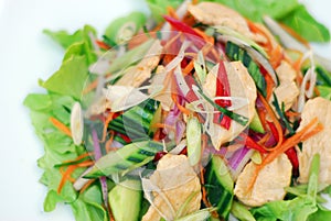 Thai spicy chicken salad