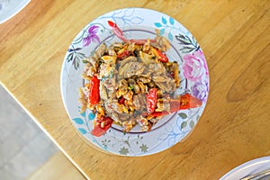 Thai spicy fried clams recipe
