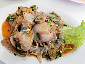 Thai Spicy Pork Liver Salad