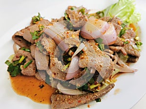 Thai Spicy Pork Liver Salad