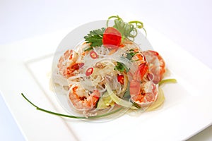 Thai spicy seafood salad