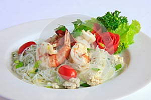 Thai spicy seafood salad