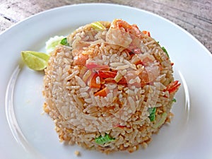 Thai Spicy Shrimp Paste Fried Rice Thai food