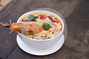 Thai spicy soup. Tom yum koong