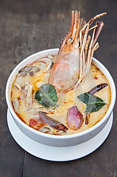 Thai spicy soup. Tom yum koong