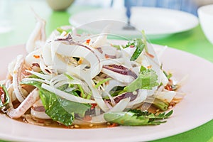 Thai spicy squid salad