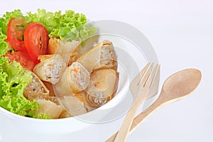 Thai Spring Roll and fresh salad