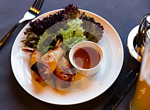 Thai spring rolls with shrimp