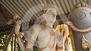 Thai statues of deities close-up