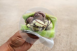 Thai street food ice cream