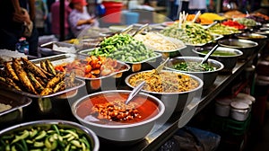 Culinary delights abound at Thai street food markets.AI Generated photo