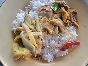 Thai Street Food rice and curry