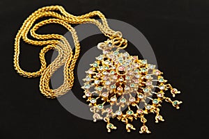 Thai stye golden necklace