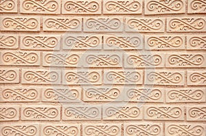 Thai style art brick wall texture