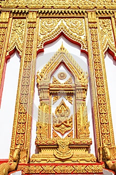 Thai style art on window temple