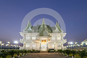 Thai style building built as a residence of royalty at Wat ku, P