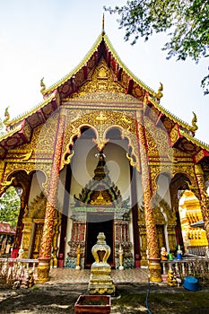 Thai style church in Phrathat Chom Sin temple
