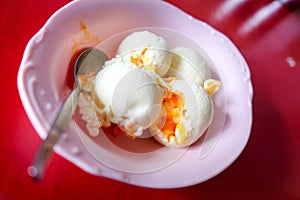 Thai style coconut ice cream