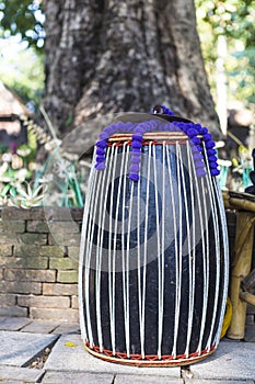 Thai style drum design, traditional Thai style music instrument