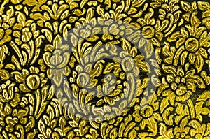 Thai-style gild art pattern photo