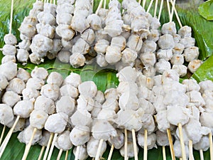Thai style grilled pork or meat ball