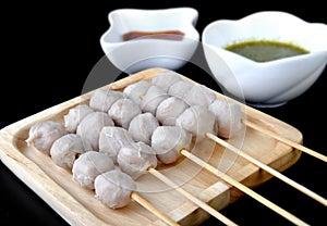 Thai style meat ball made from pork .