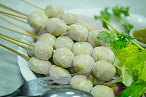 Thai style meatball made from pork