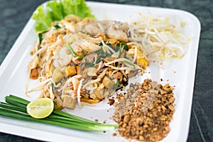 Thai style noodles food