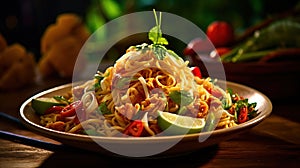 Thai style noodles Generative AI