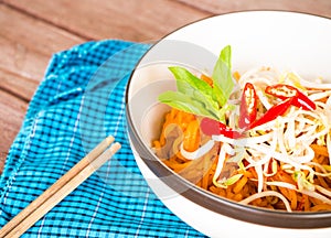 Thai style noodles, Pad-Thai,