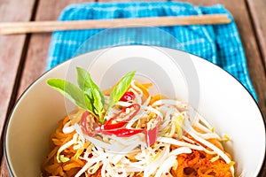 Thai style noodles, Pad-Thai,