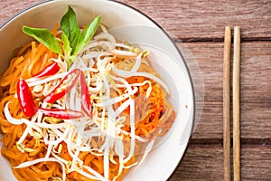 Thai style noodles, Pad-Thai,