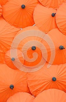 Thai style orange umbrella