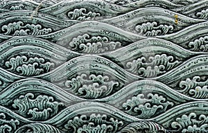 Thai style sea wave pattern
