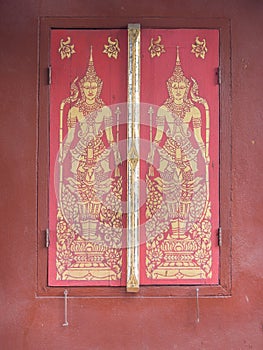 Thai style temple window