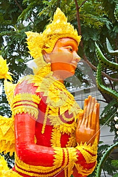 Thai style wax angel statue