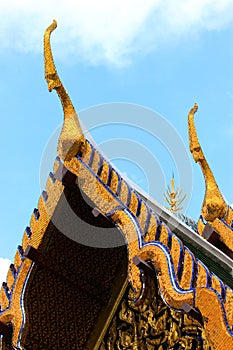 Thai styled gable apex in Wat Pra Kaew, Thailand